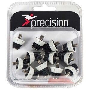 Precision League Pro Soccer Studs (Pack Of 12) / White/Black/Silver